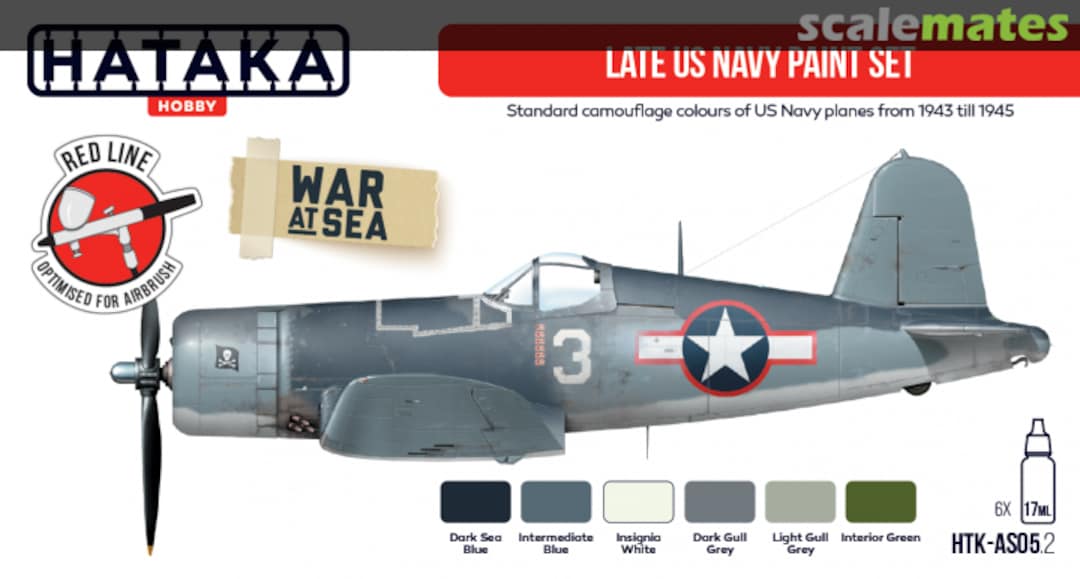 Boxart Late US Navy Paint Set HTK-AS05.2 Hataka Hobby Red Line Boxart Late US Navy Paint Set HTK-AS05.2 Hataka Hobby Red Line