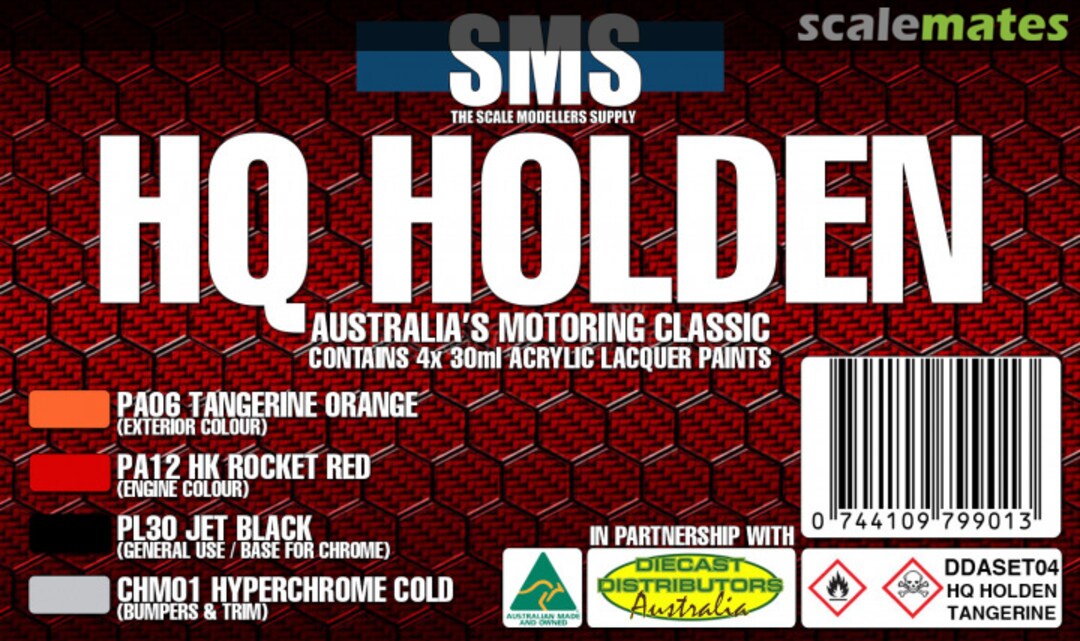 Boxart Holden HQ Colour Set #4 - Tangerine  SMS