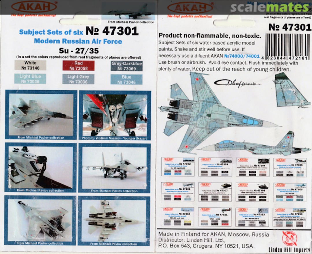 Boxart 6 Colors: Modern Russian Air Force: Su-27  Akan