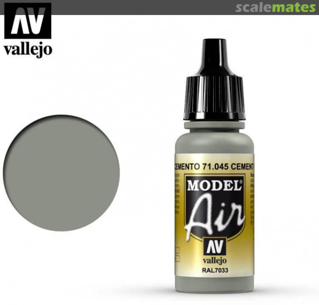 Boxart US Grey Light - RAL 7033 71.045 Vallejo Model Air Boxart US Grey Light - RAL 7033 71.045 Vallejo Model Air