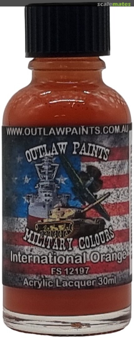 Boxart US Military Colour - International Orange FS12197 OP030MIL Outlaw Paints Boxart US Military Colour - International Orange FS12197 OP030MIL Outlaw Paints