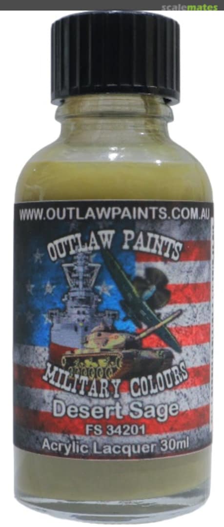 Boxart US Military Colour - Desert Sage FS34201 OP038MIL Outlaw Paints Boxart US Military Colour - Desert Sage FS34201 OP038MIL Outlaw Paints