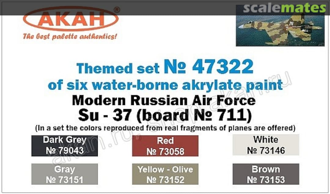 Boxart 6 Colors: Modern Russian Aviation: SU-37  Akan