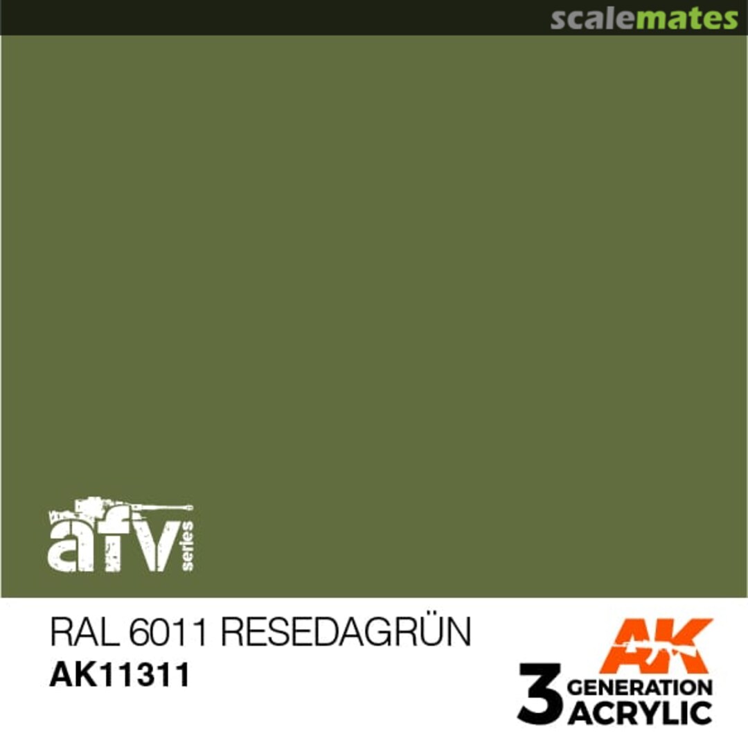 Boxart RAL 6011 Resedagrün AK 3rd Generation - AFV Boxart RAL 6011 Resedagrün AK 3rd Generation - AFV