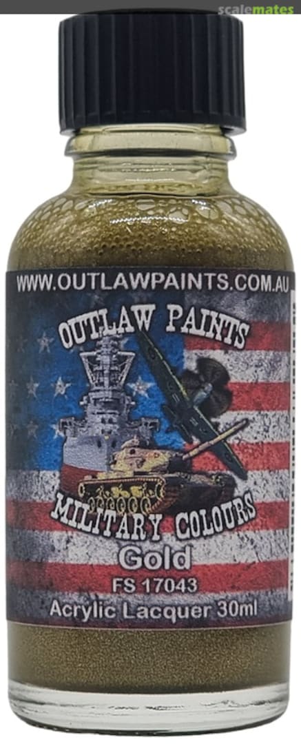 Boxart US Military Colour - Gold FS17043 OP039MIL Outlaw Paints Boxart US Military Colour - Gold FS17043 OP039MIL Outlaw Paints