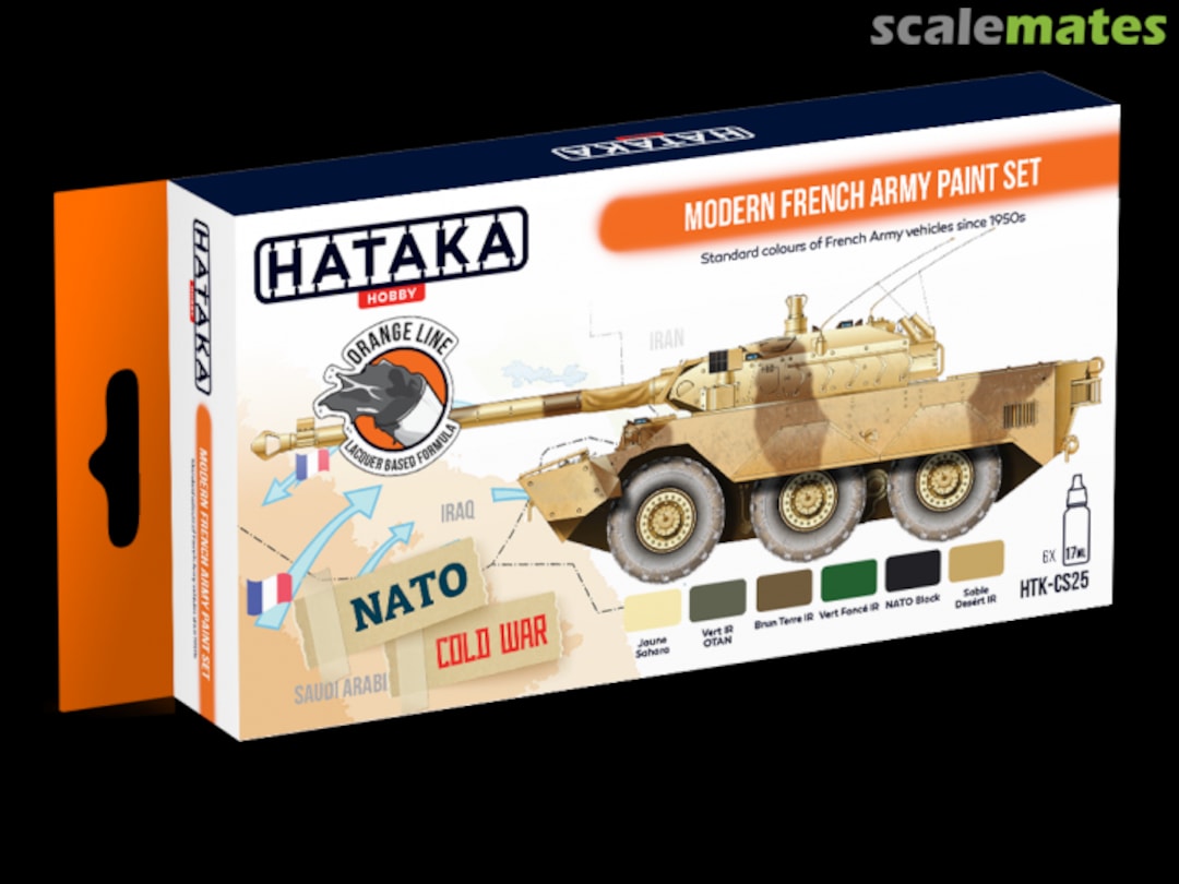 Boxart Modern French Army paint set HTK-CS25 Hataka Hobby Orange Line