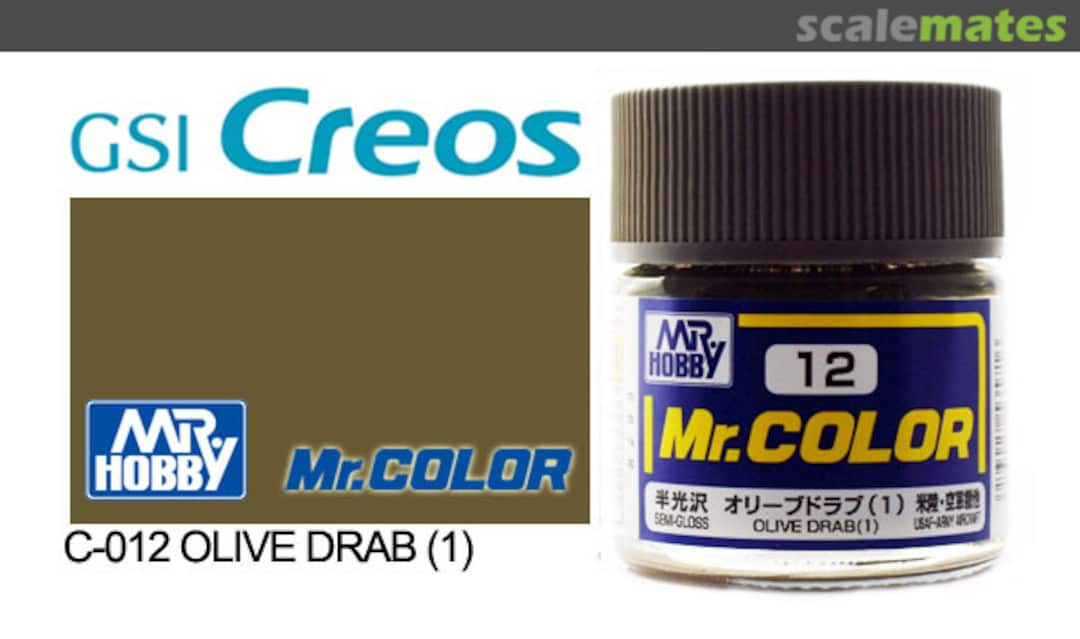 Boxart Olive Drab 1 C12 Mr.COLOR Boxart Olive Drab 1 C12 Mr.COLOR