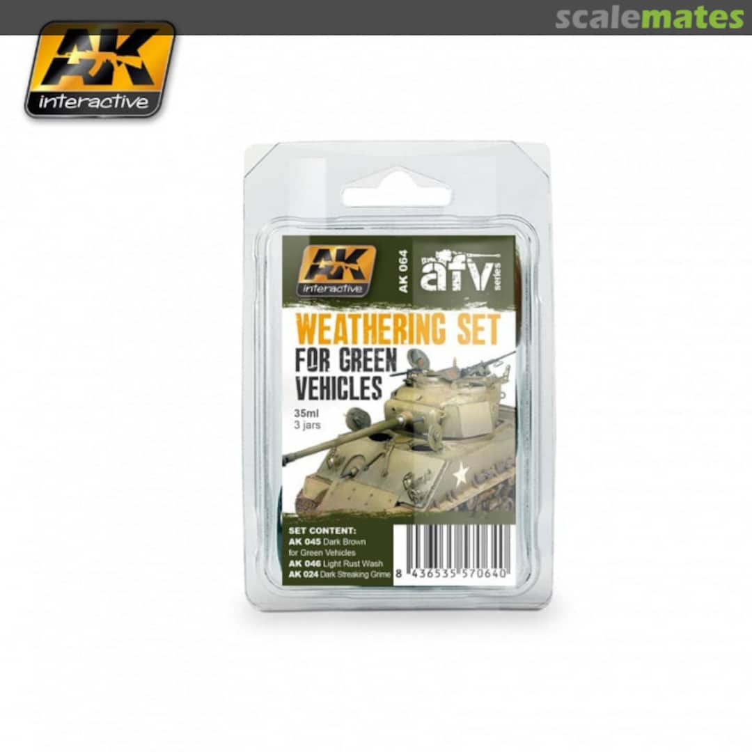 Boxart Weathering Set for Green Vehicles AK 064 AK Interactive
