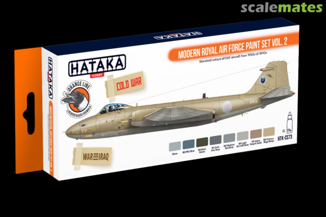 Boxart Modern Royal Air Force paint set vol. 2 HTK-CS73 Hataka Hobby Orange Line Boxart Modern Royal Air Force paint set vol. 2 HTK-CS73 Hataka Hobby Orange Line