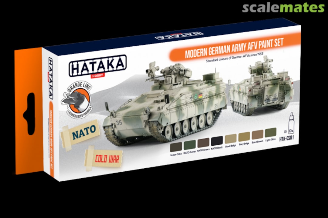 Boxart Modern German Army AFV paint set HTK-CS81 Hataka Hobby Orange Line Boxart Modern German Army AFV paint set HTK-CS81 Hataka Hobby Orange Line