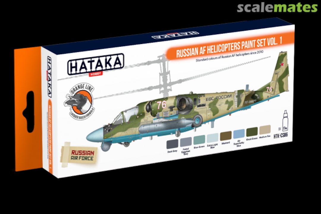 Boxart Russian AF Helicopters paint set vol. 1 HTK-CS86 Hataka Hobby Orange Line Boxart Russian AF Helicopters paint set vol. 1 HTK-CS86 Hataka Hobby Orange Line