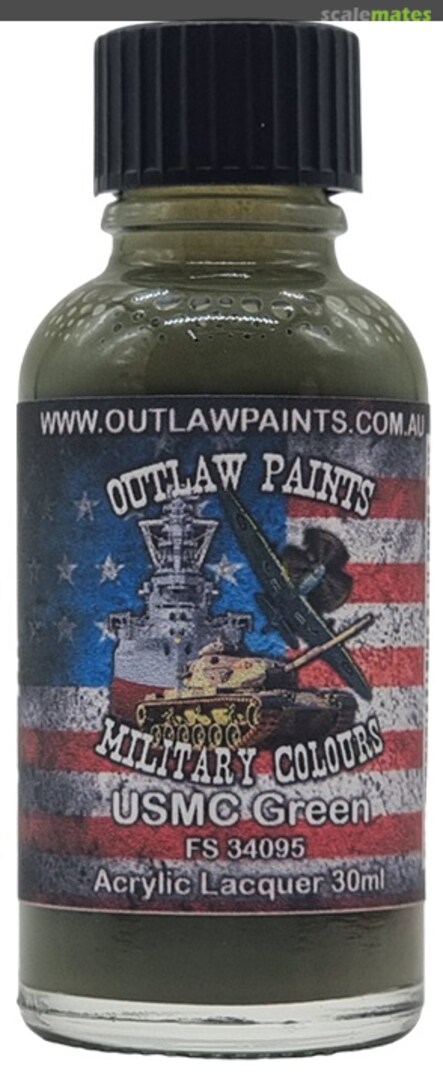 Boxart US Military Colour - USMC Green FS34095 OP084MIL Outlaw Paints Boxart US Military Colour - USMC Green FS34095 OP084MIL Outlaw Paints