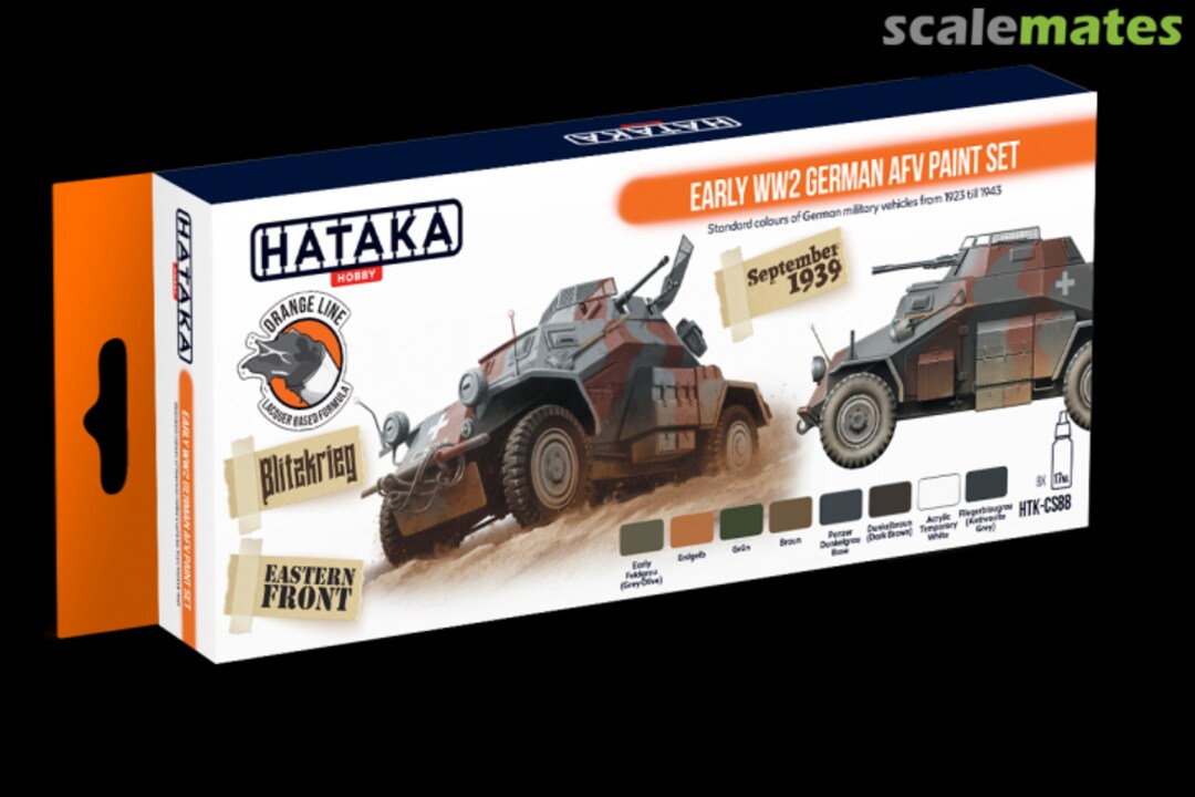 Boxart Early WW2 German AFV paint set HTK-CS88 Hataka Hobby Orange Line Boxart Early WW2 German AFV paint set HTK-CS88 Hataka Hobby Orange Line
