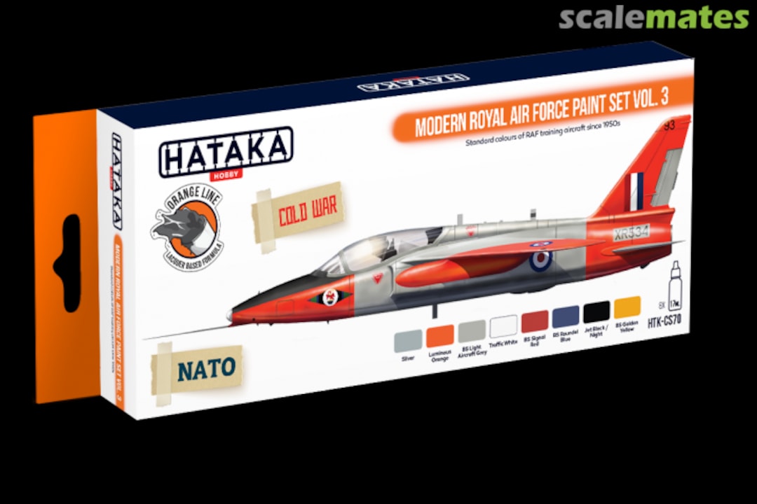 Boxart Modern Royal Air Force Paint set vol. 3 HTK-CS70 Hataka Hobby Orange Line Boxart Modern Royal Air Force Paint set vol. 3 HTK-CS70 Hataka Hobby Orange Line