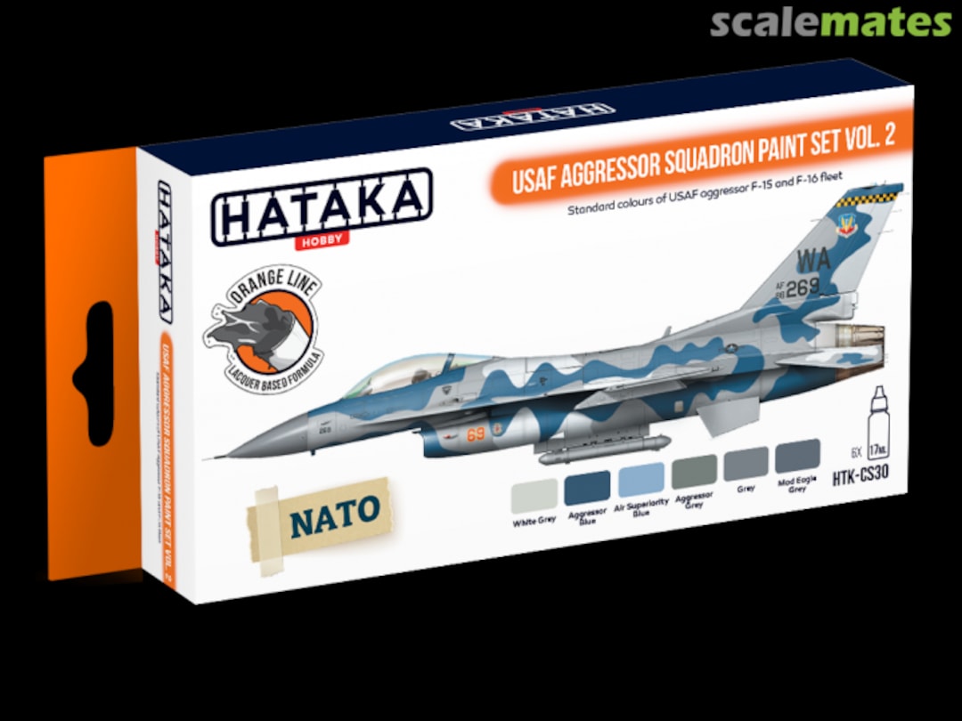Boxart USAF Aggressor Squadron paint set vol. 2 HTK-CS30 Hataka Hobby Orange Line Boxart USAF Aggressor Squadron paint set vol. 2 HTK-CS30 Hataka Hobby Orange Line