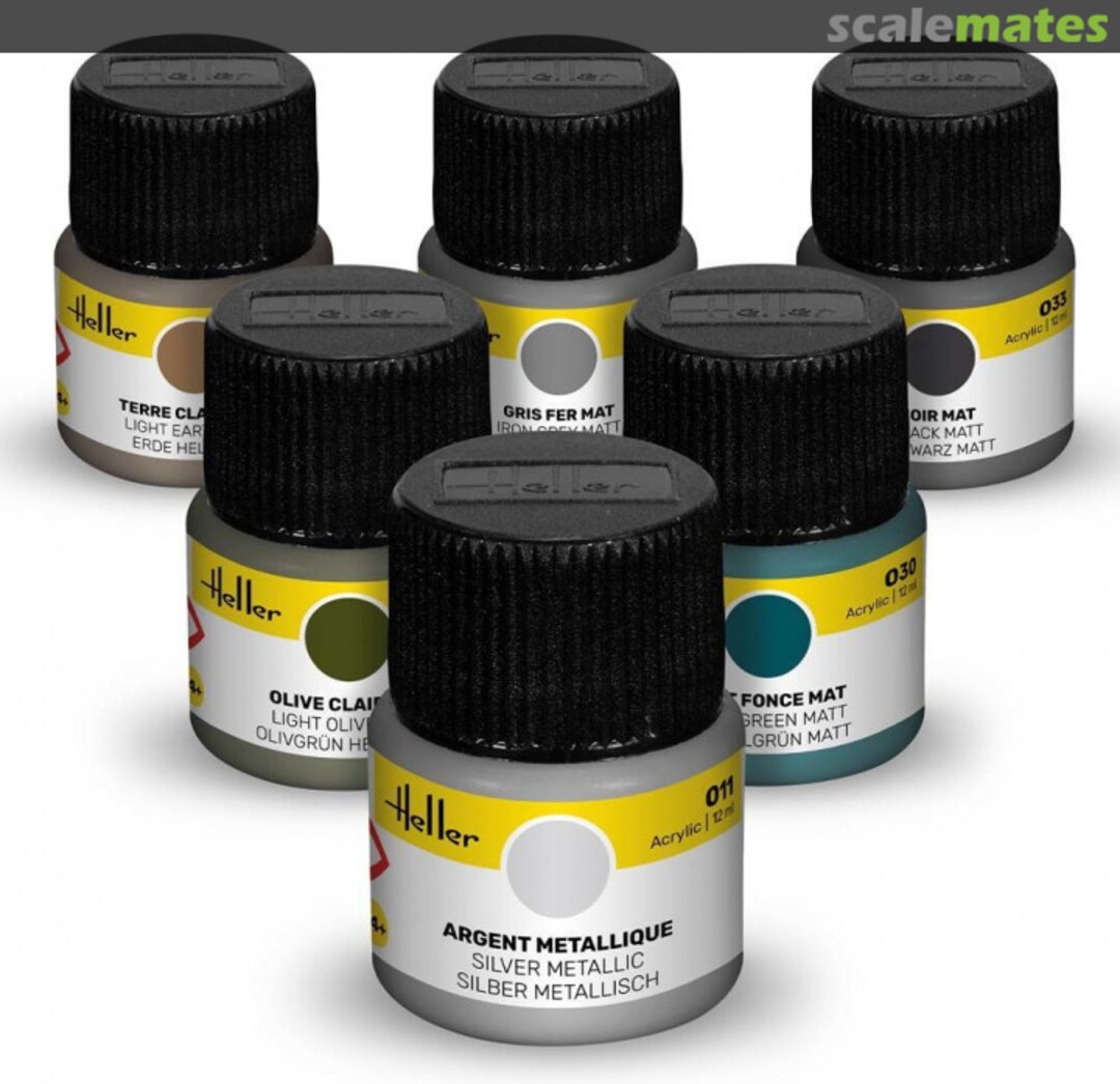 Boxart Colour Set Military  Heller Acrylic