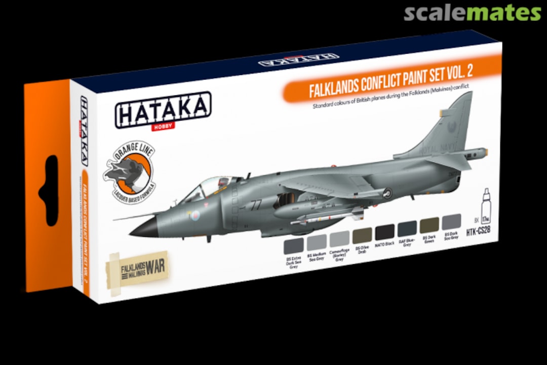 Boxart Falklands Conflict paint set vol. 2 HTK-CS28 Hataka Hobby Orange Line