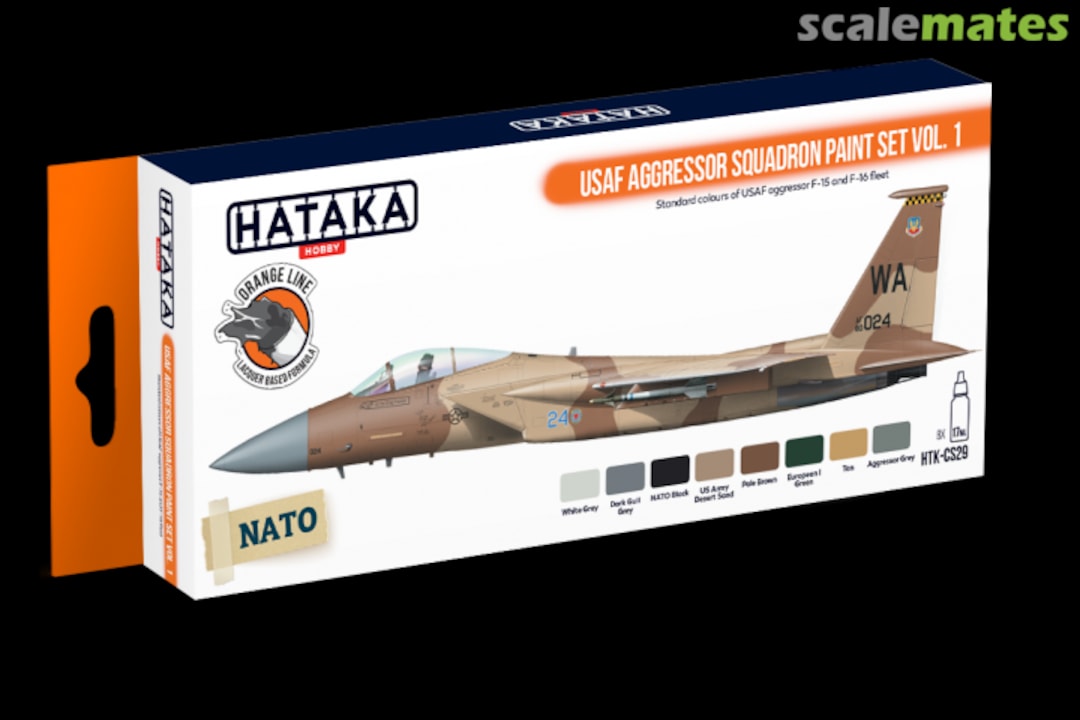 Boxart USAF Aggressor Squadron paint set vol. 1 HTK-CS29 Hataka Hobby Orange Line Boxart USAF Aggressor Squadron paint set vol. 1 HTK-CS29 Hataka Hobby Orange Line