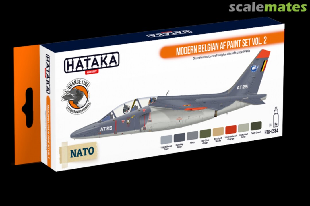 Boxart Modern Belgian AF paint set vol. 2 HTK-CS64 Hataka Hobby Orange Line Boxart Modern Belgian AF paint set vol. 2 HTK-CS64 Hataka Hobby Orange Line