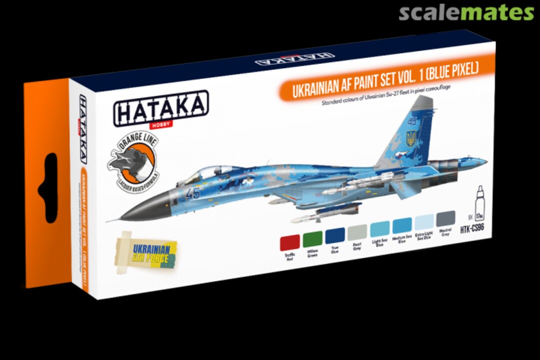 Boxart Ukrainian AF paint set vol. 1 (Blue Pixel) HTK-CS96 Hataka Hobby Orange Line Boxart Ukrainian AF paint set vol. 1 (Blue Pixel) HTK-CS96 Hataka Hobby Orange Line