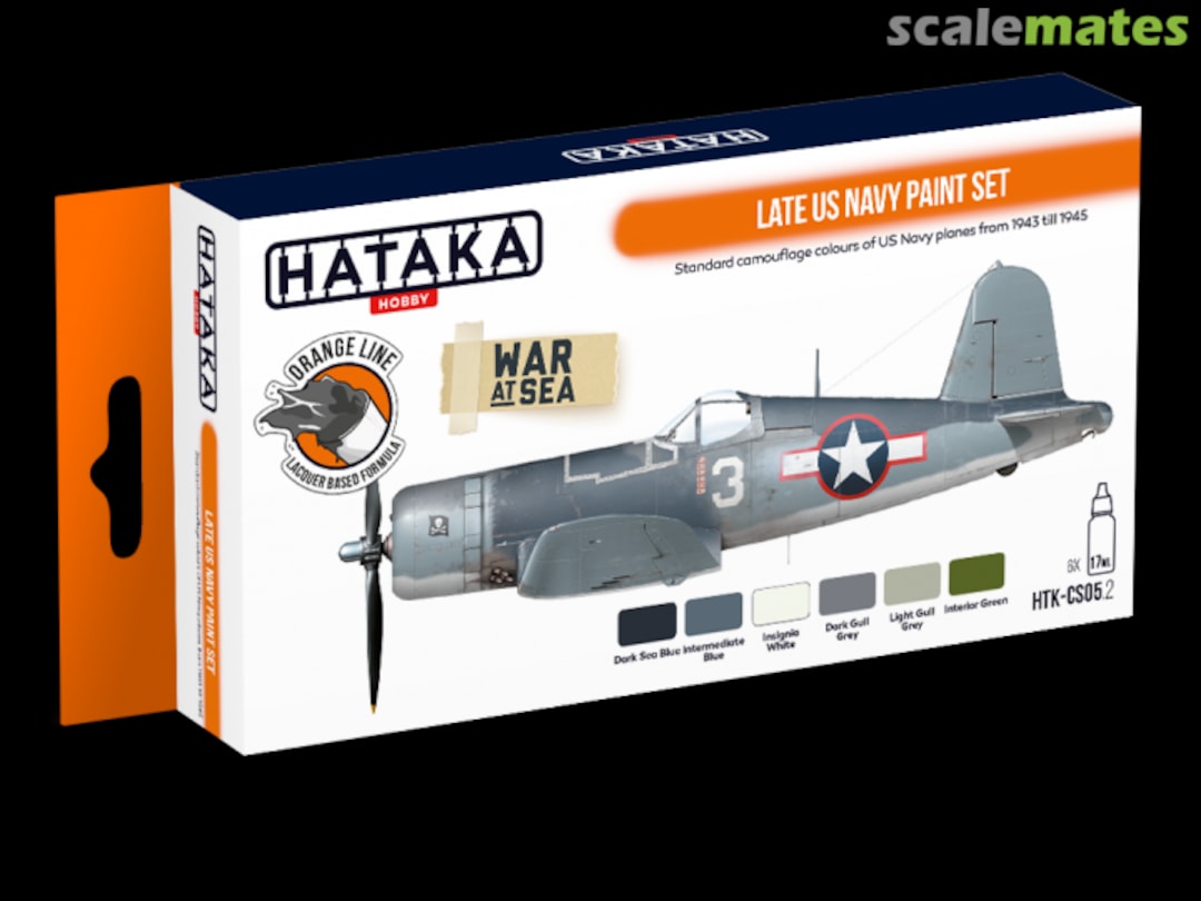 Boxart Late US Navy paint set HTK-CS05.2 Hataka Hobby Orange Line