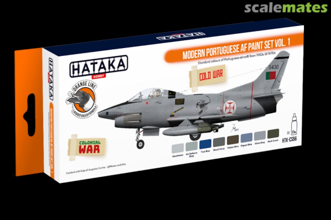 Boxart Modern Portugese AF paint set Vol.1 HTK-CS56 Hataka Hobby Orange Line Boxart Modern Portugese AF paint set Vol.1 HTK-CS56 Hataka Hobby Orange Line