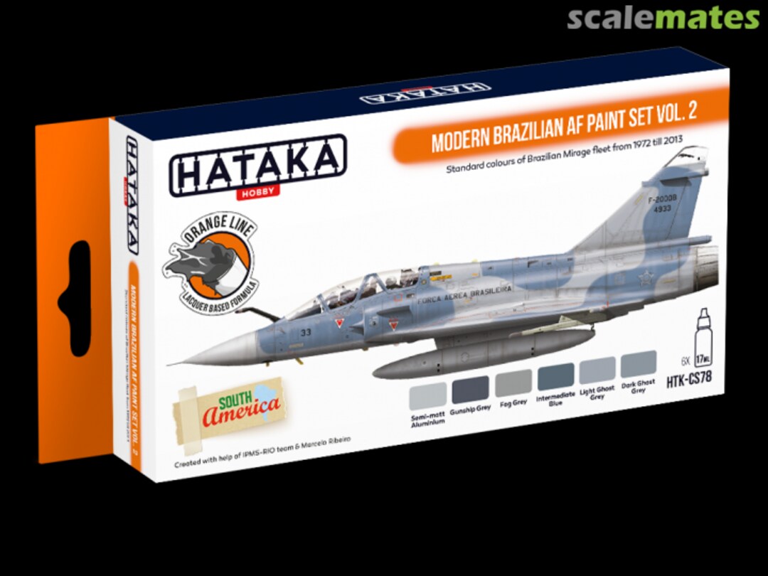 Boxart Modern Brazilian AF paint set vol.2 HTK-CS78 Hataka Hobby Orange Line Boxart Modern Brazilian AF paint set vol.2 HTK-CS78 Hataka Hobby Orange Line