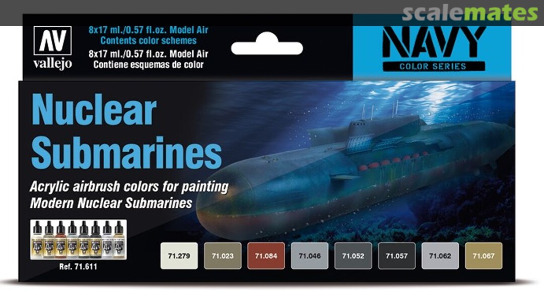 Boxart Nuclear Submarines 71.611 Vallejo Model Air Boxart Nuclear Submarines 71.611 Vallejo Model Air