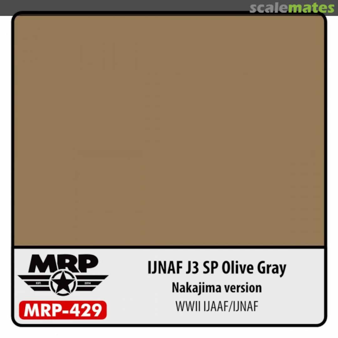 Boxart IJNAF J3 SP Olive Gray (Nakajima version) (WWII IJAAF/IJNAF)  MR.Paint