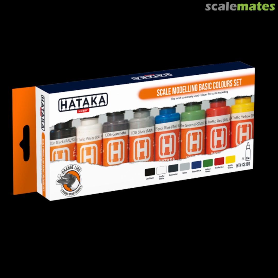 Boxart Scale modelling basic colours set HTK-CS100 Hataka Hobby Orange Line Boxart Scale modelling basic colours set HTK-CS100 Hataka Hobby Orange Line