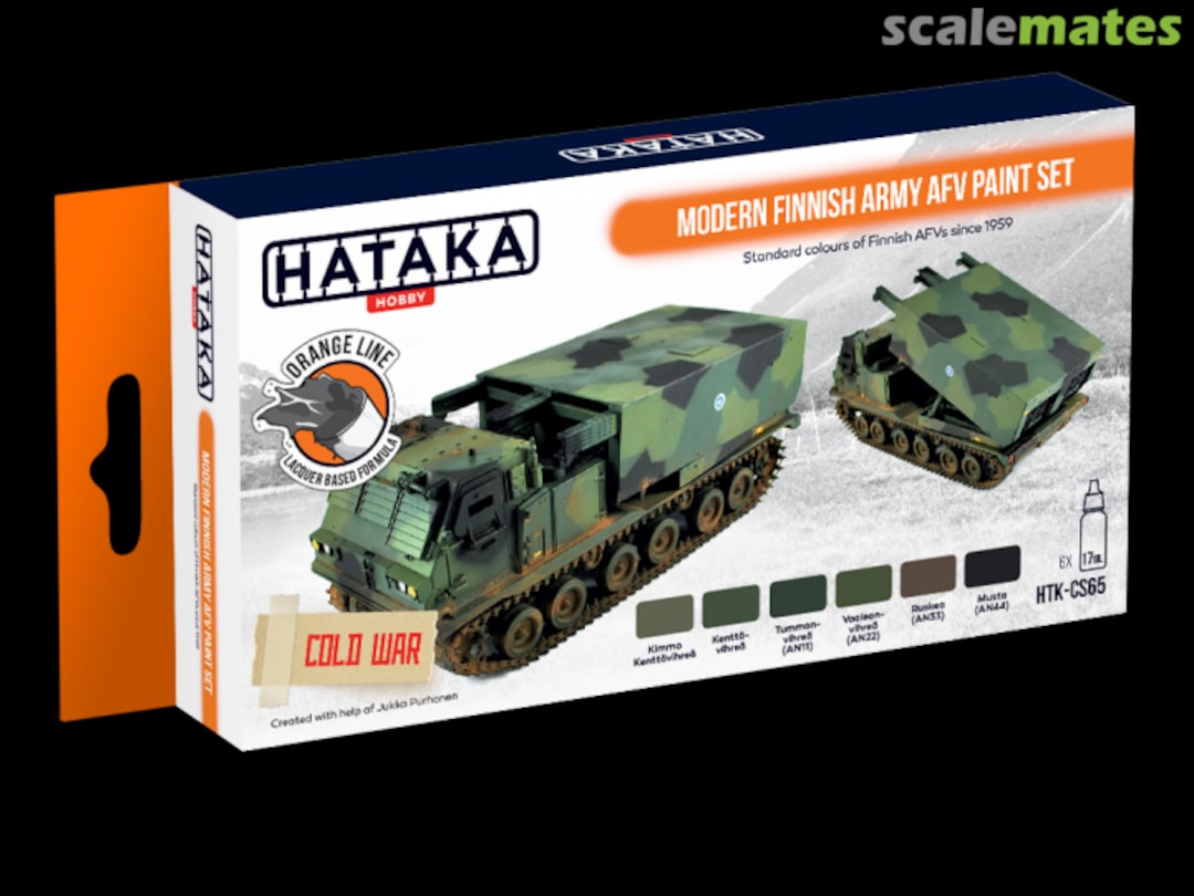 Boxart Modern Finnish Army AFV paint set HTK-CS65 Hataka Hobby Orange Line Boxart Modern Finnish Army AFV paint set HTK-CS65 Hataka Hobby Orange Line