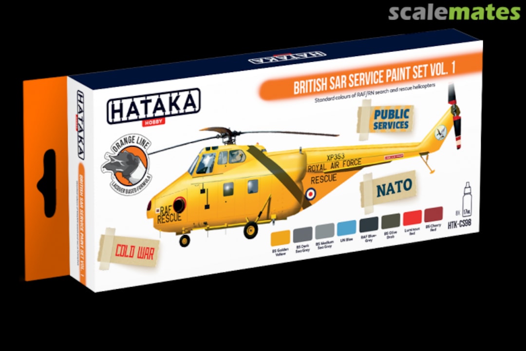 Boxart British SAR Service paint set vol.1 HTK-CS98 Hataka Hobby Orange Line Boxart British SAR Service paint set vol.1 HTK-CS98 Hataka Hobby Orange Line