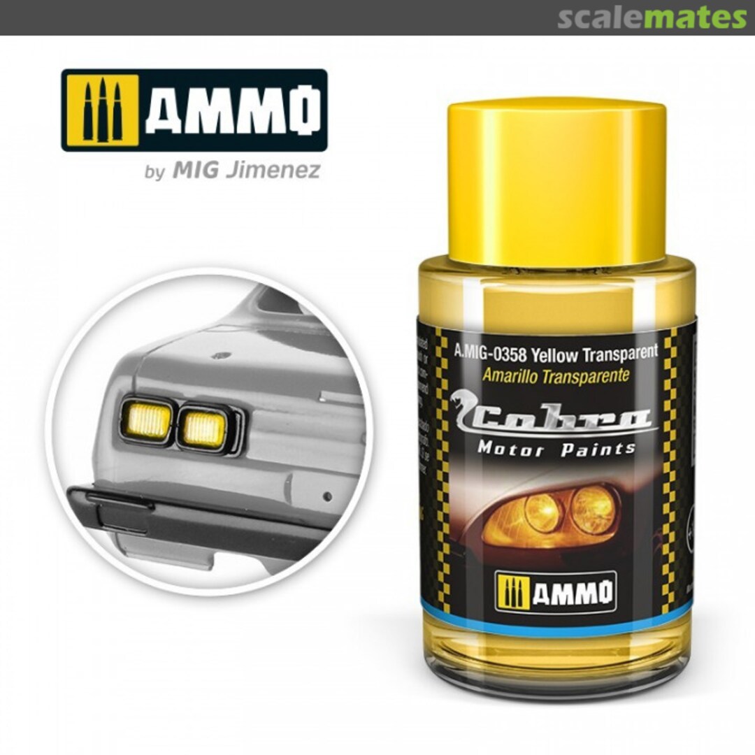 Boxart Yellow transparent A.MIG-0358 Cobra Motor Paints