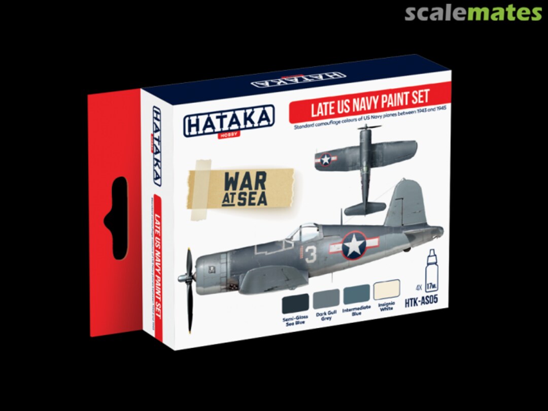 Boxart Late US Navy Paint Set HTK-AS05 Hataka Hobby Red Line Boxart Late US Navy Paint Set HTK-AS05 Hataka Hobby Red Line