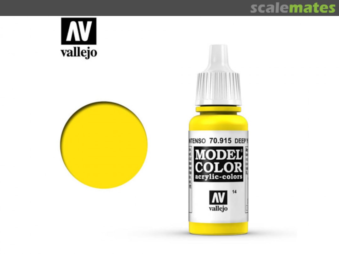 Boxart Deep Yellow 70.915, 915, Pos. 14 Vallejo Model Color Boxart Deep Yellow 70.915, 915, Pos. 14 Vallejo Model Color