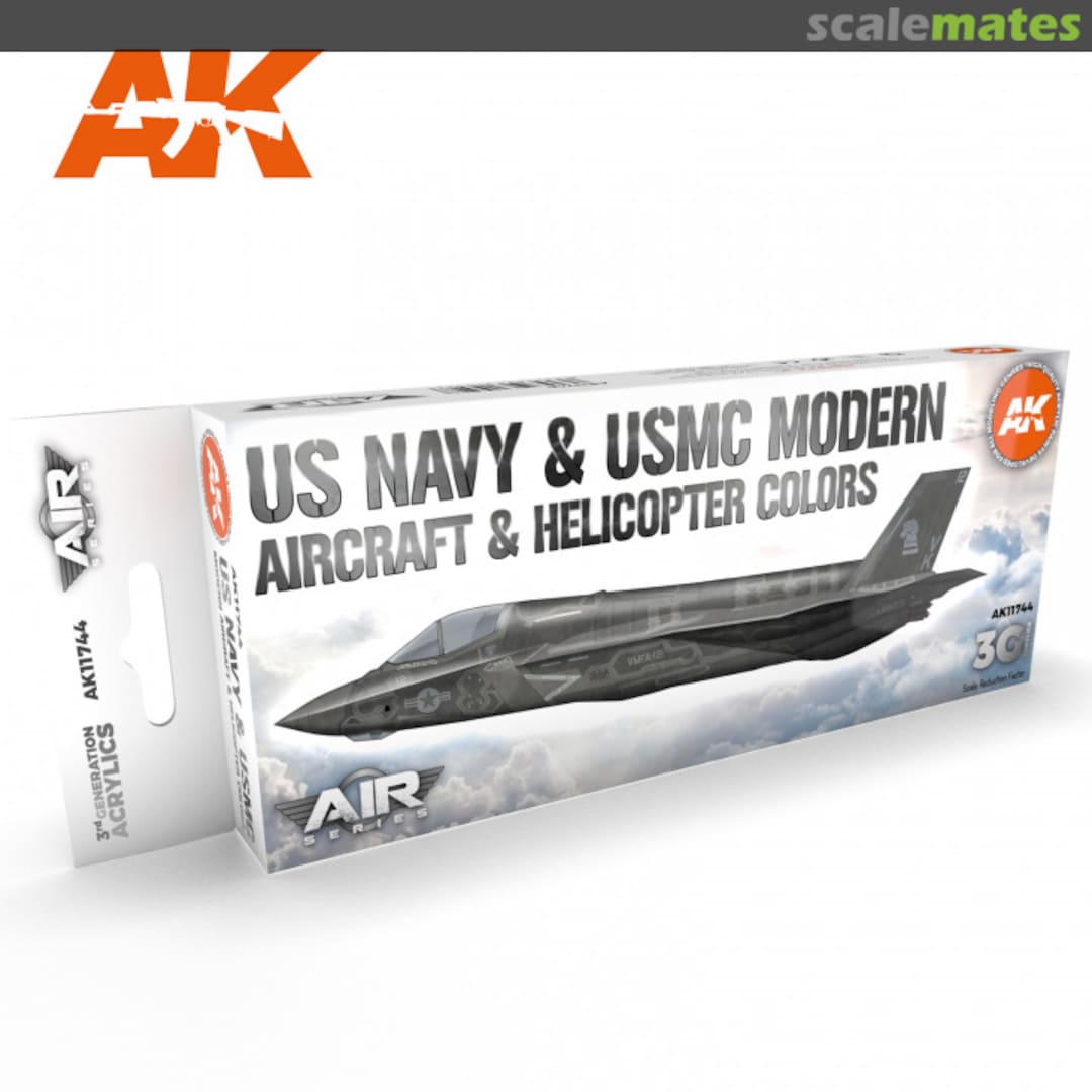 Boxart US Navy & USMC Modern Aircraft & Helicopter Colors AK 11744 AK 3rd Generation - Air