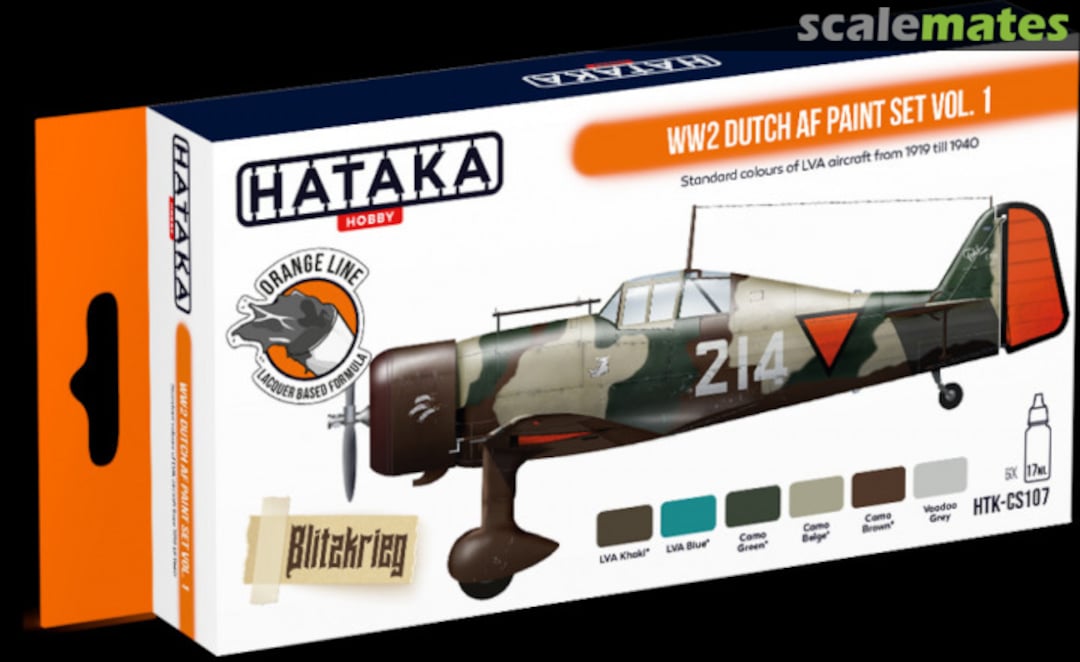 Boxart WW2 Dutch AF paint set vol. 1 HTK-CS107 Hataka Hobby Orange Line Boxart WW2 Dutch AF paint set vol. 1 HTK-CS107 Hataka Hobby Orange Line