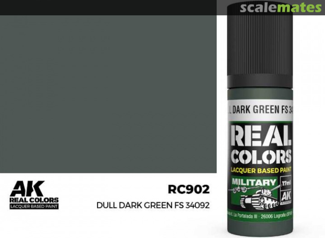 Boxart Dull Dark Green FS 34092 AK Real Colors Boxart Dull Dark Green FS 34092 AK Real Colors