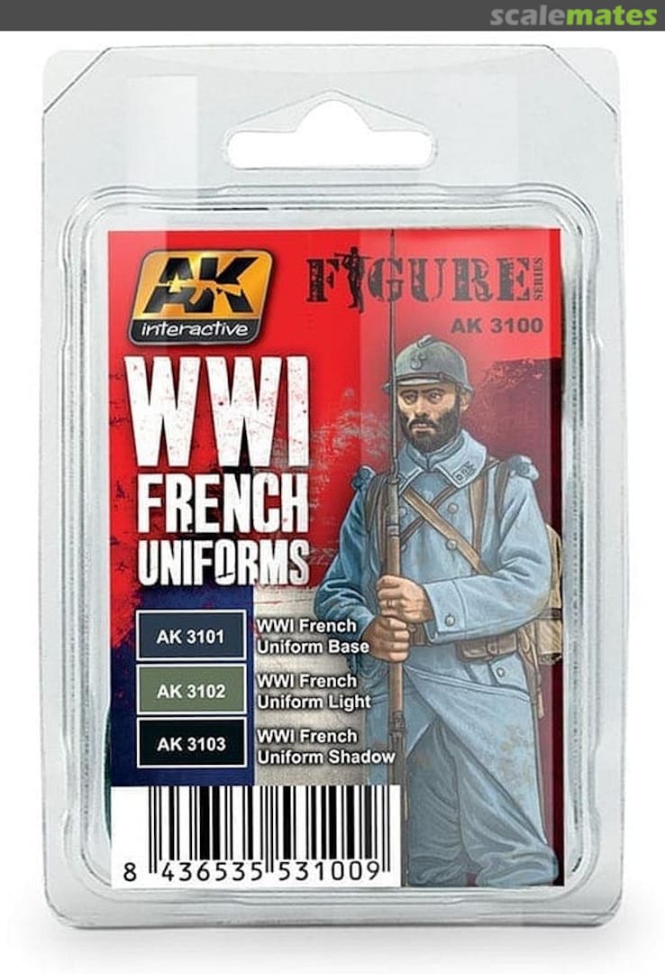 Boxart WWI French Uniforms AK 3100 AK Interactive