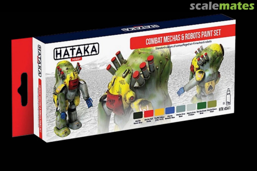 Boxart Combat Mechas & Robots paint set  Hataka Hobby Red Line