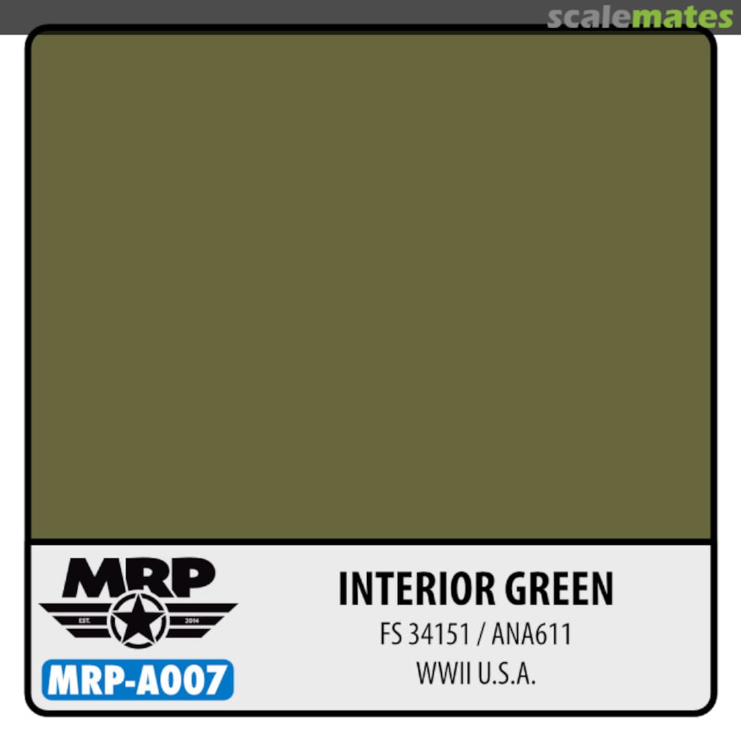 Boxart Interior Green (FS34151, ANA 611) - WWII US MR.Paint Boxart Interior Green (FS34151, ANA 611) - WWII US MR.Paint