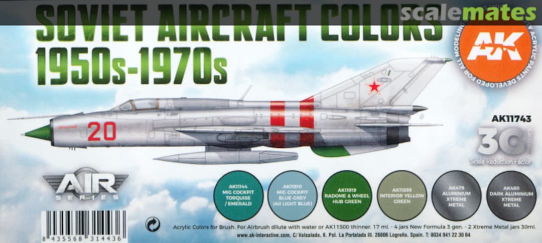 Boxart Soviet aircraft colors 1950s-1970s AK11743 AK 3rd Generation - Air