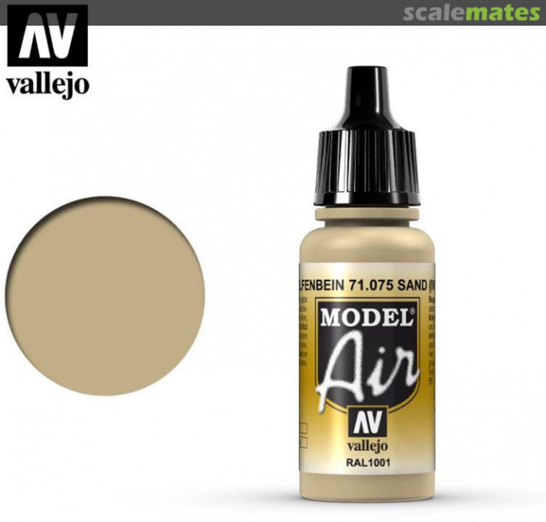 Boxart Sand (Ivory) - RAL1001 71.075 Vallejo Model Air Boxart Sand (Ivory) - RAL1001 71.075 Vallejo Model Air