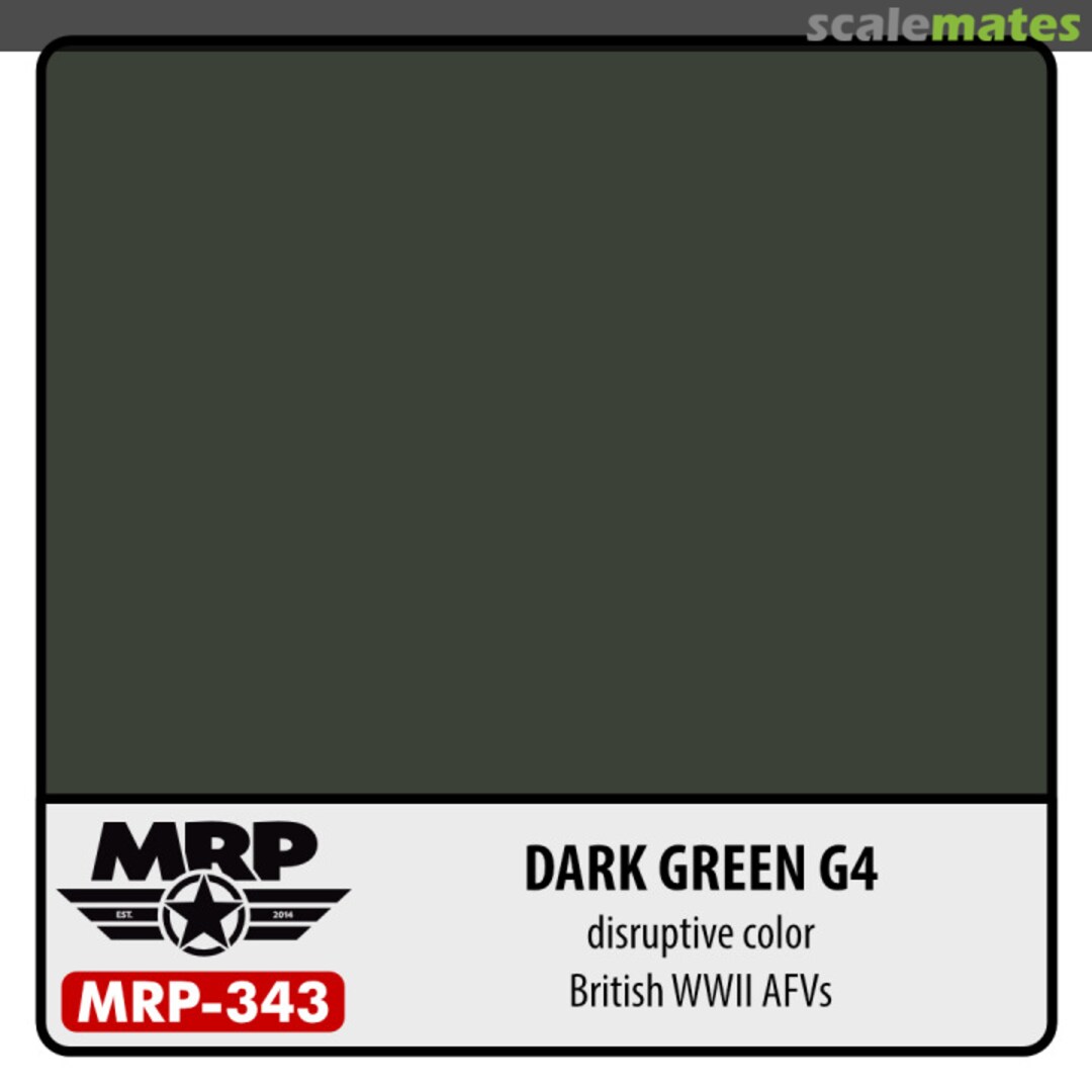 Boxart Dark Green G4 (British WWII AFV) (Disruptive Colour) MR.Paint Boxart Dark Green G4 (British WWII AFV) (Disruptive Colour) MR.Paint