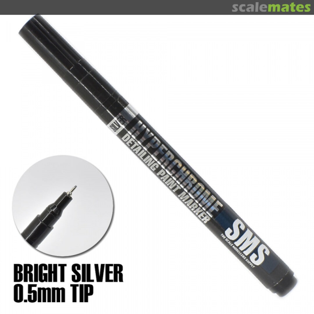 Boxart HYPERCROME Detailing Paint Marker 0.5mm BRIGHT SILVER Chrome SMS Boxart HYPERCROME Detailing Paint Marker 0.5mm BRIGHT SILVER Chrome SMS