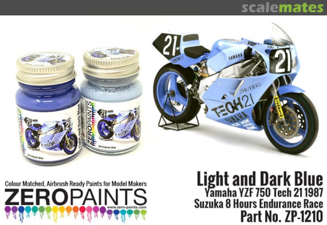 Boxart Light and Dark Blue Yamaha YZF 750 Tech 21  Zero Paints