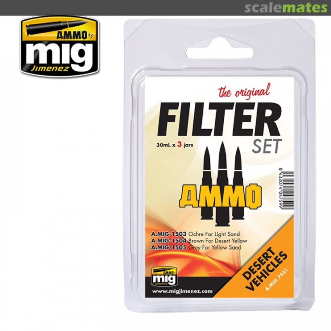 Boxart Filter Set For Desert Vehicles  Ammo by Mig Jimenez