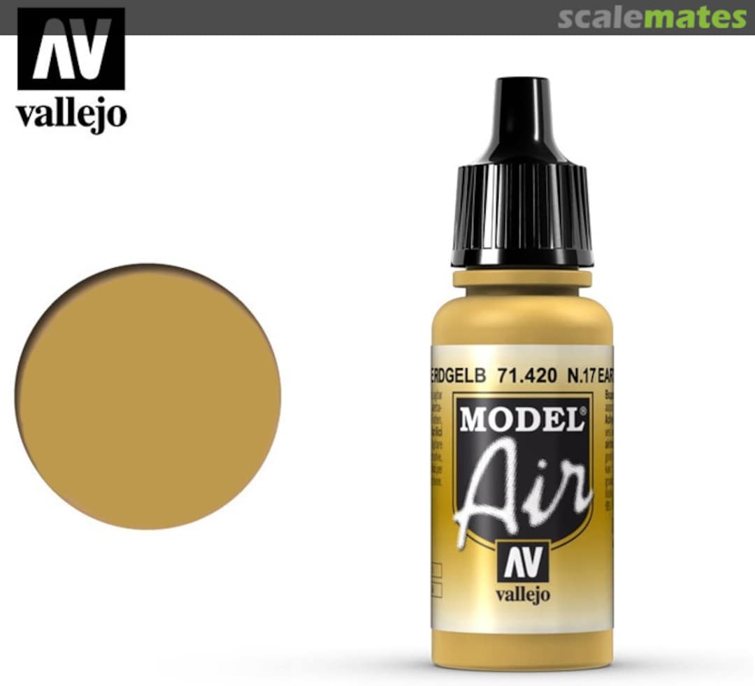 Boxart N.17 Erdgelb Earth Yellow Vallejo Model Air Boxart N.17 Erdgelb Earth Yellow Vallejo Model Air