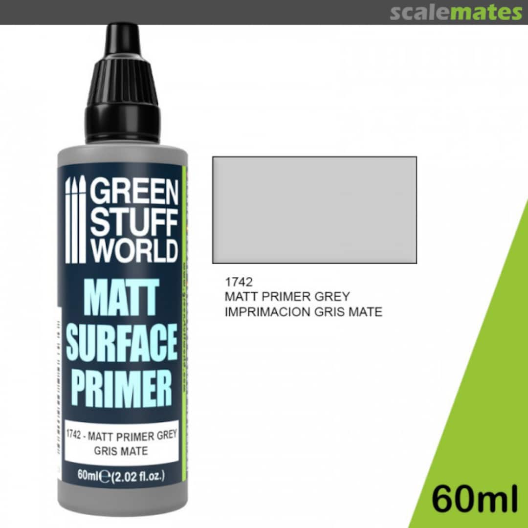 Boxart Matt Surface Primer Grey  Green Stuff World