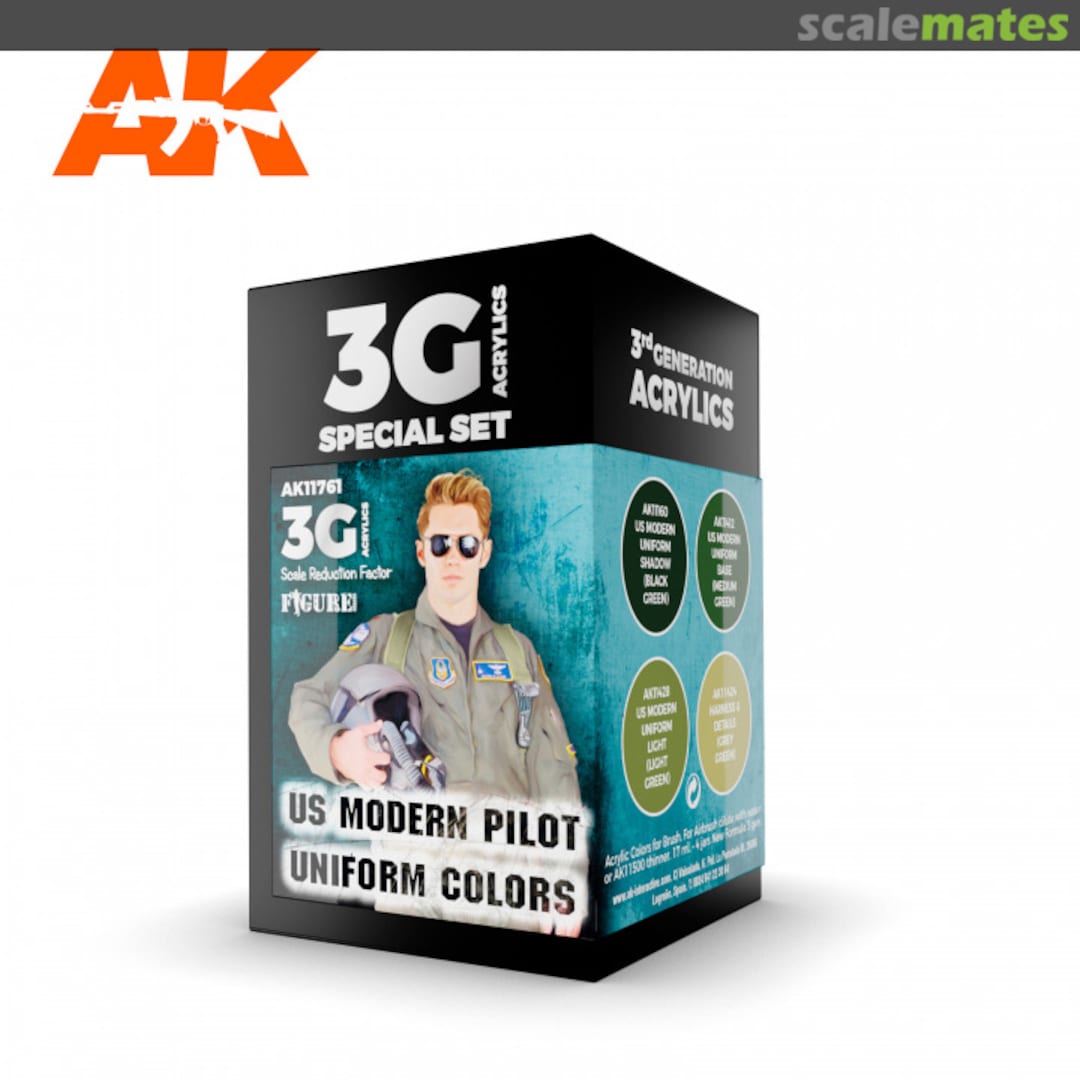 Boxart US Modern Pilot Uniform Colors  AK 3rd Generation - Figure